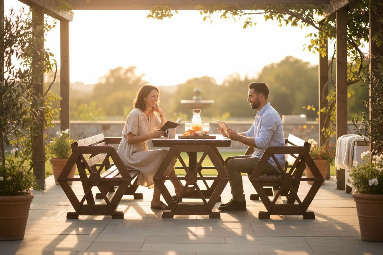 Ahşap Oturma Gurubu -Ahşap Bank