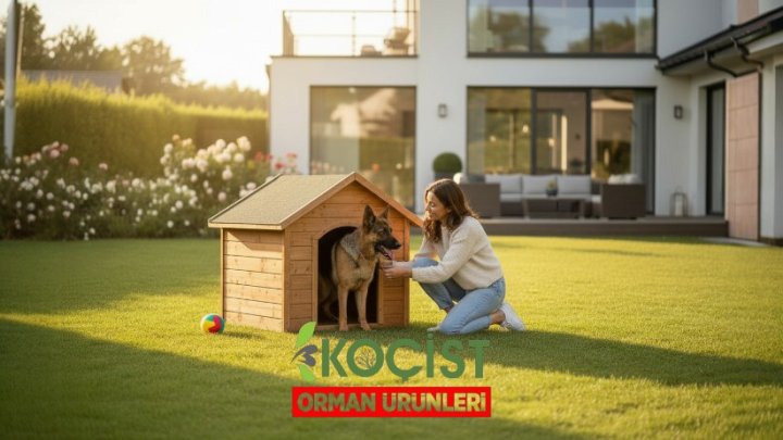 Ahşap Köpek Kulübesi Orta Boy Model 1 - Görsel 1