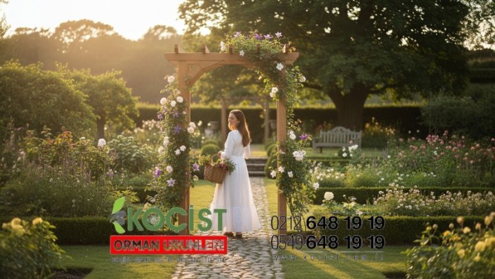 Ahşap Pergola Giriş Kapısı Dar Model 1 - Görsel 6