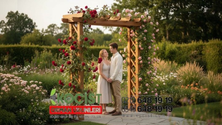 Ahşap Pergola Giriş Kapısı Geniş Model 1 - Görsel 1