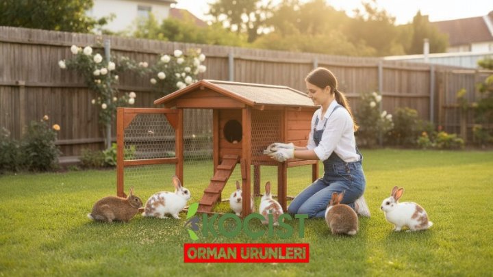 Ahşap Tavşan Kümesi Model 1 - Görsel 1